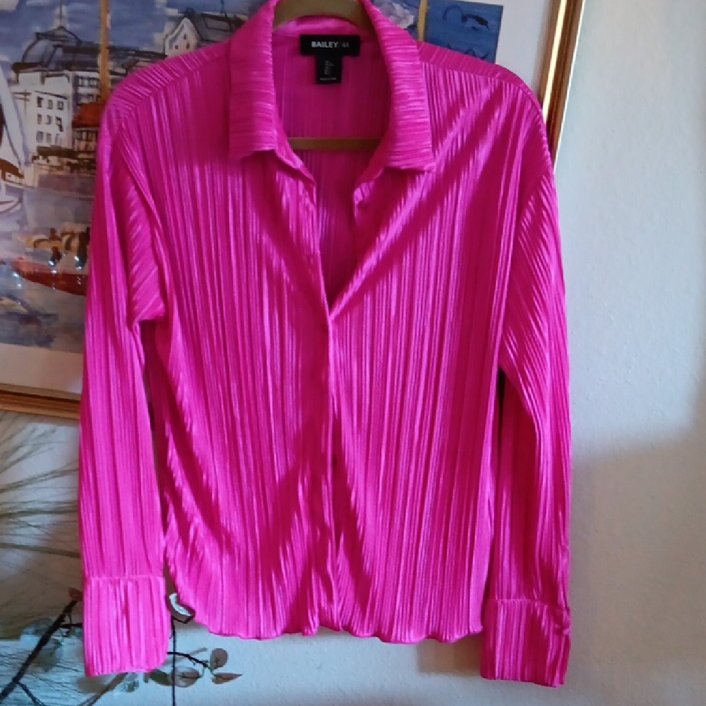 Bailey/4 Pink Pleated Women's Top